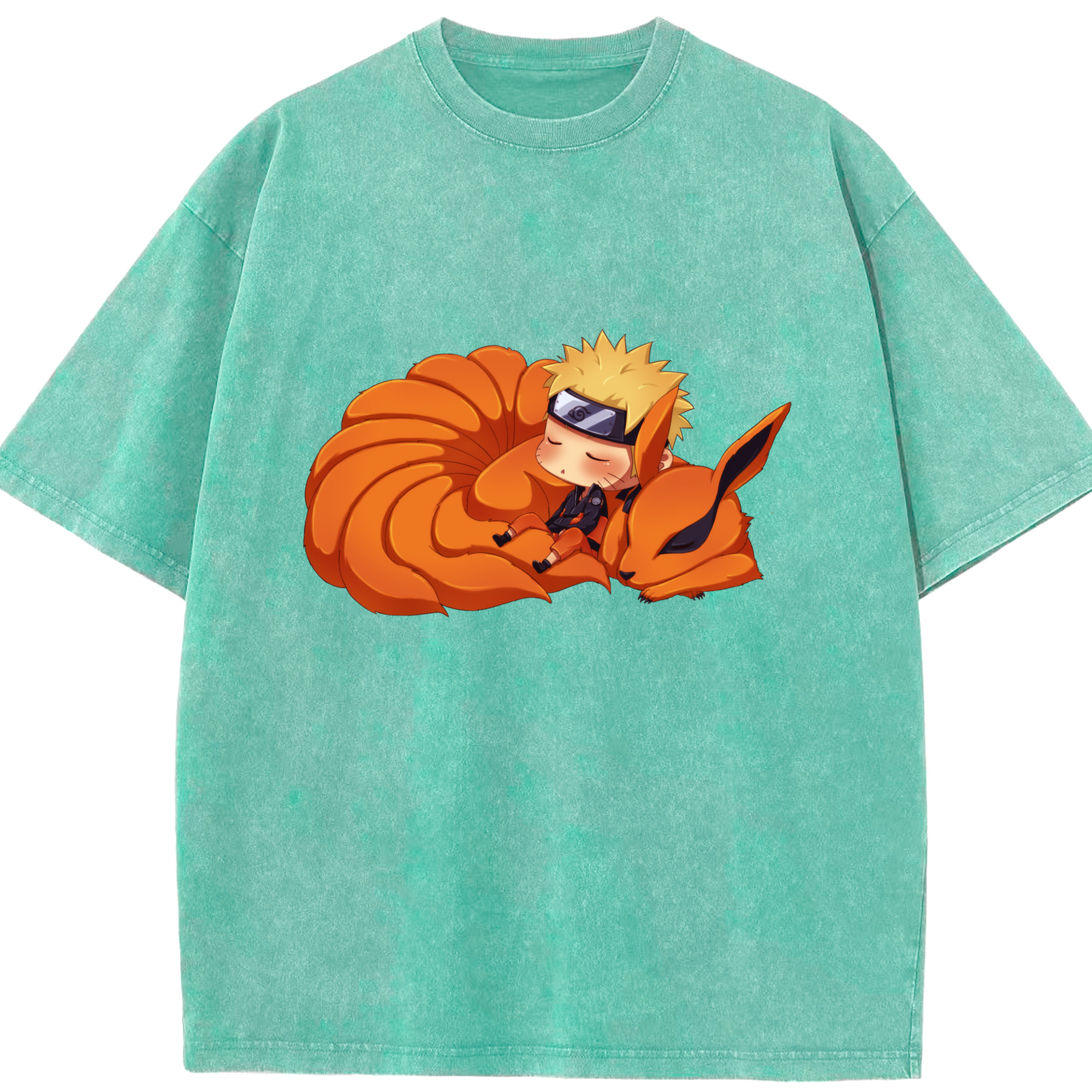 （画像用） NARUTO -ナルト- うずまき ナルト Uzumaki Naruto 綿100% ヴィンテージ風 半袖Tシャツ（フロントプリント）